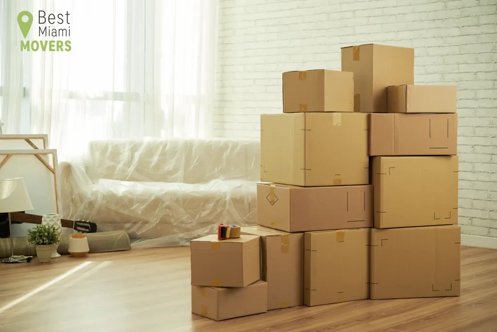 Best Miami Movers Boxes in Room Duct Tape