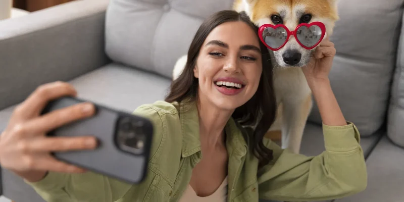 Best Miami Movers Customer Happy After Stress Free Moving Pet Friendly Services Dog on Glasses