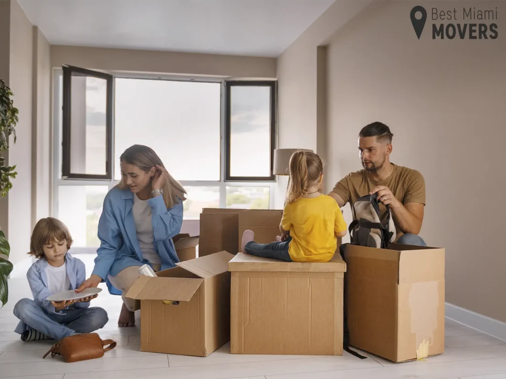 Best Miami Moving Family Relocation Packing Boxes Kids Prepare to Move