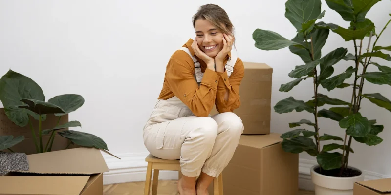 Best Miami Movers Customer Marking Boxes Prepare for Relocation Autumn Moving