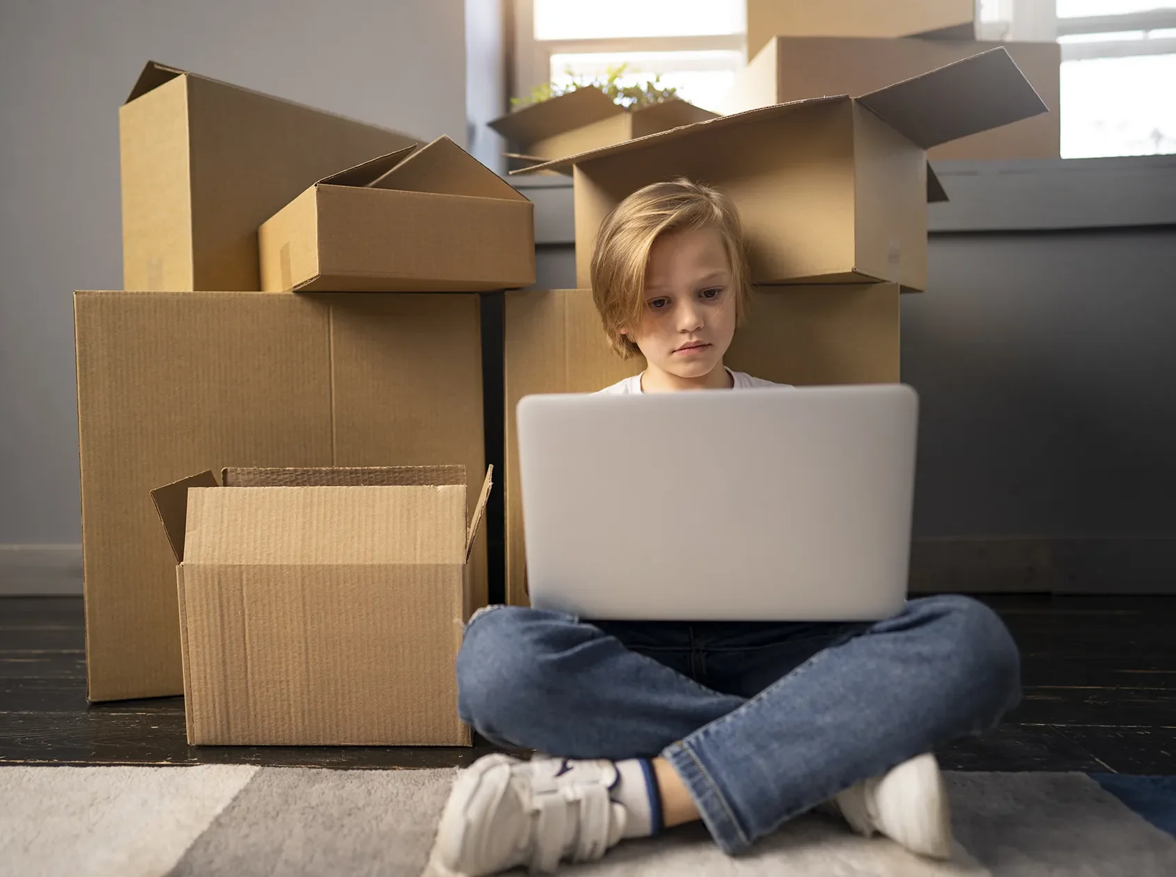 Kid Packed Boxes and Prepare Laptop for Relocation Prepping for September Move Kid Packed Boxes and Prepare Laptop for Relocation
