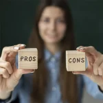 Pros and Cons October Moving Customer Take in Hands Two Cubes With Pros and Cons